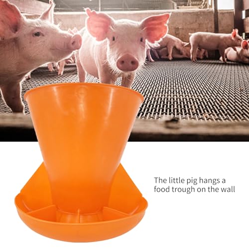 Wall Mounted Pigs Feeder with 4 Feeding Compartments for Organized Livestock Feeding Easy to