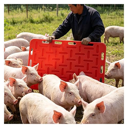 JYHHCYS Pig Sorting Boards Livestock, Double Handle Pig Board Drive Tool, Lightweight Livestock Sorting Panel Easy to Carry, Reusable Farm Equipment, Deflect Kicks(77 x 47 cm) - size: 77 x 47 cm