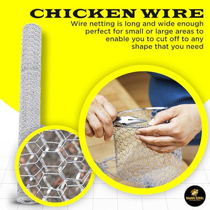 Chicken Wire 36 in x 200 FT x 2” Mesh x 20GA | Poultry Wire Netting | Hot Dipped Galvanized | Chicken Coop, Rabbit Cage, Fence Barrier (36 x 200 x 2) - style: 36 in x 200 FT x 2 in