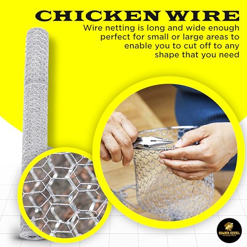 Chicken Wire 48 in x 200 FT x 2” Mesh x 20GA | Poultry Wire Netting | Hot Dipped Galvanized | Chicken Coop, Rabbit Cage, Fence Barrier (48 x 200 x 2) - style: 48 in x 200 FT x 2 in