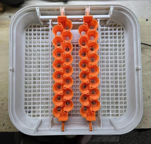 Egg Basket for Maticoopx 30 & Kufika 24 Incubator, 3D Printed Hatching Basket Replacement, Durable Egg Holder Tray for Chicken, Quail & Poultry Incubation (Orange, 2 Jumbo S Baskets) - color: Orange, size: 2 Jumbo S Baskets