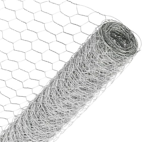 48 in x 150 ft, 2 inch Metal Mesh Pencing, Chicken Wire Fencing, Hexagonal Galvanized Poultry Wire Netting for Chicken, Duck, Goose, Rabbit Fencing - size: 48 in x 150 ft 2 in
