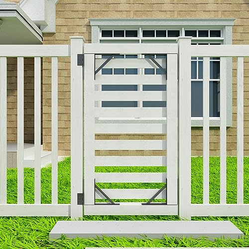 JUBEST Heavy Duty Gate Corner Brace Bracket, Anti Sag Gate Kit Adjustable Gate Hardware for Wooden Fence, Driveway, Corral Gates, Wood Windows(Door Not Include)