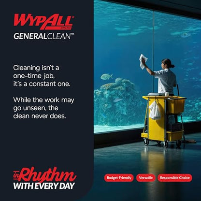 WypAll GeneralClean X50 Cloths Cleaning Wipes (35015), Jumbo, Strong Towels for Extended Use, White (1 Roll of 1,100 Sheets, 1,100 Sheet Total) - size: 1 Count (Pack of 1100), style: Jumbo Roll