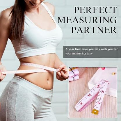 Soft Tape Measure Double Scale, Flexible Sewing Ruler for Weight Loss, Sewing Tailor Craft, Vinyl Measuring Tape Has Double Scale, 150 cm/60 Inch (3 Pack)