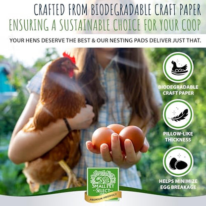 Small Pet Select - Chicken Nesting Pads (12-Pack), 13x13, for Hens, Fits Most Nesting Boxes, Chicken Coop Nest Liners - style: Chicken Nesting Pads