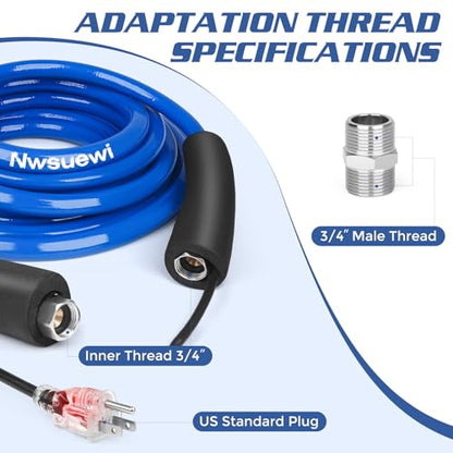 100FT RV Heating Water Hose, Lead and BPA-Free,1/2 Inner Diameter, Anti-Freezing Temperature Drops to -45°F, a Great RV Accessory for Campers, Livestock, and Agriculture (100FT-2)