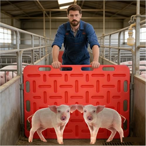 Pig Sorting Divider Panel, Sturdy and Lightweight Livestock Supplies Divider Board for Pasture, Hogs Sorting Panel for Livestock Management, Portable Farm Fencing(97 x 76 cm) - size: 97 x 76 cm