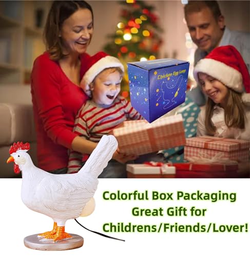 Chicken Egg lamp,3D Chicken Table lamp,Lifelike LED Egg lamp,Resin Chicken Egg Night Light with USB (Chicken Egg lamp)