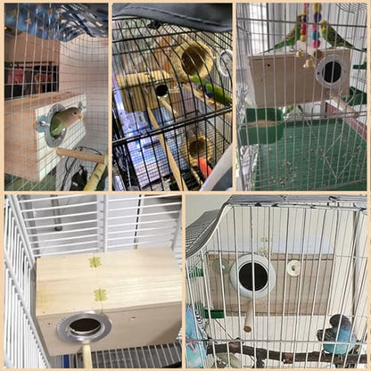 PINVNBY Parakeet Nesting Box Bird House Wood Breeding Box Parrots Mating Box for Lovebirds,Cockatoo,Budgie, Finch,Canary and Medium-Sized Birds(XL) - size: X-Large