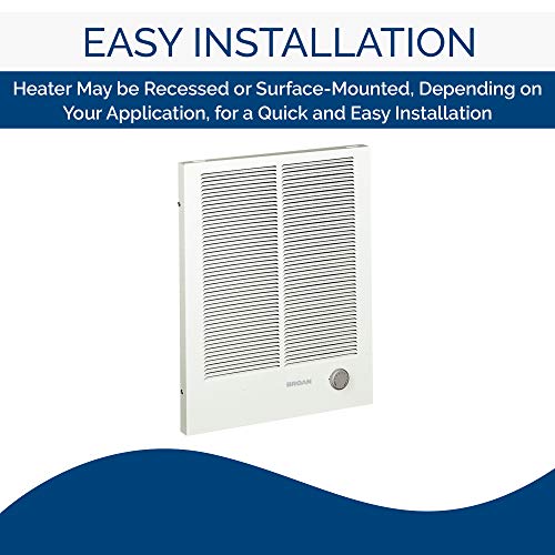 Broan-NuTone, White 198 High Capacity Wall Heater, Painted Grille, 4000/2000 Watt 240 VAC, 2000/4000 - style: 4000/2000 Watt