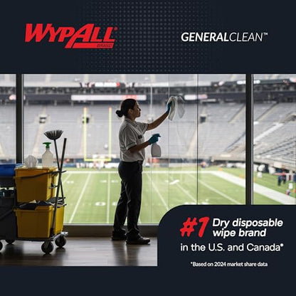 WypAll GeneralClean X50 Cloths Cleaning Wipes (35015), Jumbo, Strong Towels for Extended Use, White (1 Roll of 1,100 Sheets, 1,100 Sheet Total) - size: 1 Count (Pack of 1100), style: Jumbo Roll