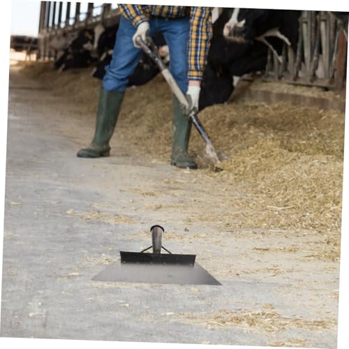 Homoyoyo Heavy Duty Steel Cleaning Shovel and Metal Poultry Dung Scraper for Farm Manure Removal, 32cm Manganese Steel Flat Shovel Scraper for Livestock Facility Cleaning