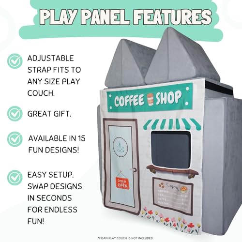 Couch Swag Play Panel for Childrens Foam Sofa Kids Couch (Coffee Shop) - style: Coffee Shop