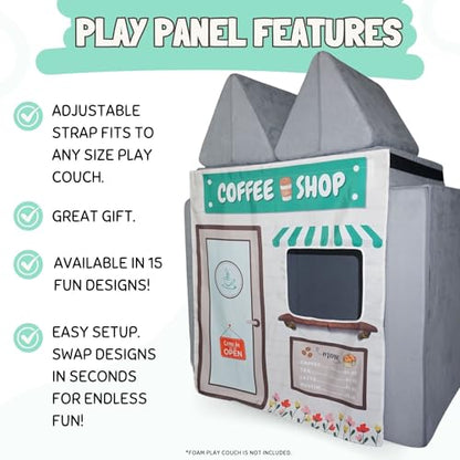 Couch Swag Play Panel for Childrens Foam Sofa Kids Couch (Coffee Shop) - style: Coffee Shop