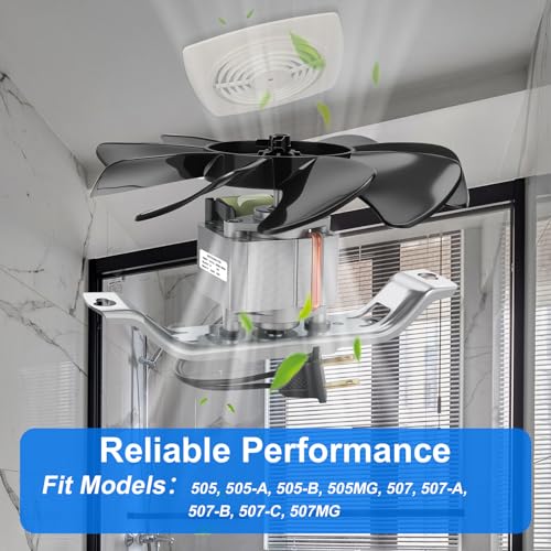 S99080176 99080176 Bathroom Exhaust Fan Motor – 180 CFM Powerful Vent Fan Motor, Compatible with 505-A, 505-B, 505MG, 507-A, 507-B, 507-C, 507-MG Bathroom Fan Motor SP-61K32