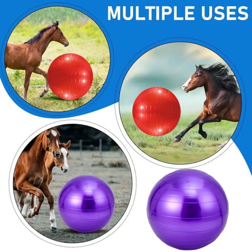 2pcs Horse Toy Balls with Inflation Pump, Suitable for Outdoor Entertainment, Training Balls for Horses and Goats (55cm/21.65inch) - size: 55cm/21.65inch