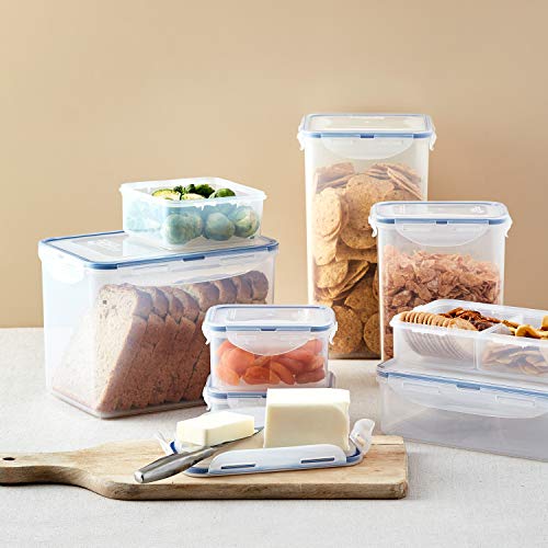 LOCK & LOCK Easy Essentials Food lids (flip-top) / Pantry Storage/Airtight containers, BPA Free, top-16.5 Cup-for Cereal, Clear (Pack of 2) - size: 16.5 Cup (Pack of 2)
