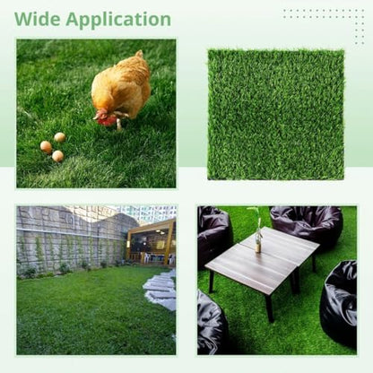 Homaisson 12Pack Chicken Nesting Pads, 12”x12” Nesting Box Pads Artificial Grass Washable Chicken Coop Bedding Laying Rug Fake Turf Mats Grass Carpet Garden Lawn for Hen Small Pets