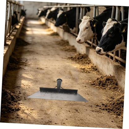 Heavy Duty Manganese Steel Flat Shovel Scraper Tool for Livestock Manure Cleaning, 38cm Multifunctional Barn Dung Scraper for Farm and Poultry Waste Removal
