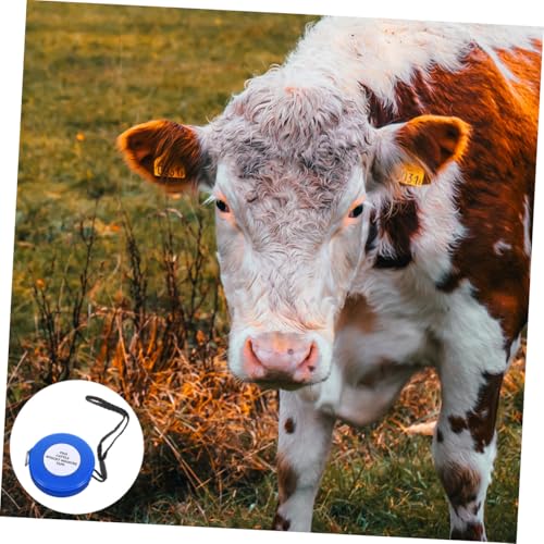 Animal Measuring Tape for Cattle and Goats 2.5M, Blue Livestock Weight and Body Circumference Tape, Sturdy Measuring Tool for Pigs, Horses, and Dairy Cows Style
