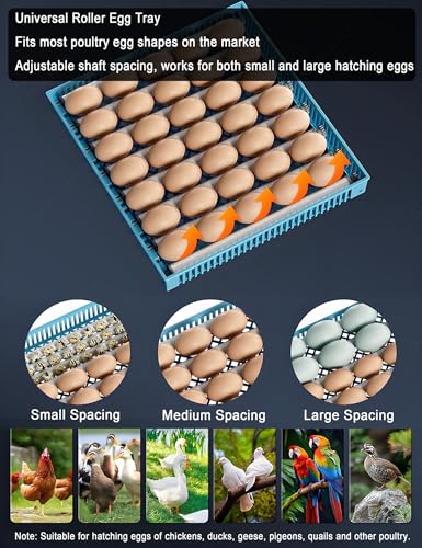 Chicken Incubators for Hatching Eggs,Automatic Humidity Incubator with Auto Egg Turner,Automatic Water Refill,Adjustable Spacing Egg Tray,3-in-1 Function:Incubation,Hatching,Brooding 2Layers - size: 2Layers