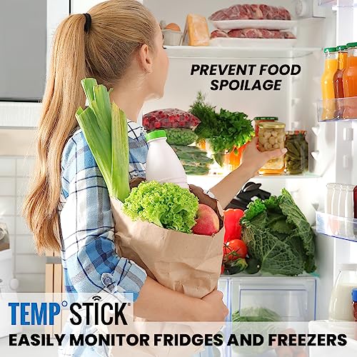 Temp Stick Remote WiFi Temperature & Humidity Sensor, Data Logger. No Subscription. 24/7 Monitor, Unlimited Text, App & Email Alerts. Made in America. Use with Alexa, IFTTT. Monitor Anywhere, Anytime - color: White
