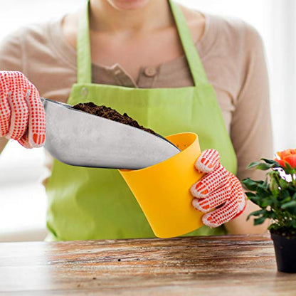 Cast Aluminum Utility Scoop - 12 oz. - Round Bottom, ice scoop For Multi-Purpose Use, With Finger Groove Handle (Hand Wash Only) (12 oz.) - size: 12 oz