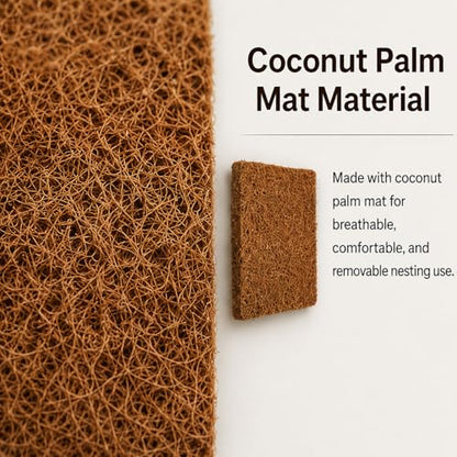 Coconut Palm Nest Box Pads for Chicken Nesting Boxes, Washable and Trimmable Nesting Liners for Chicken Coop, Bird Nest, and Reptile Habitat (11.8 x 11.8 inch) - color: 11.8 x 11.8 inch