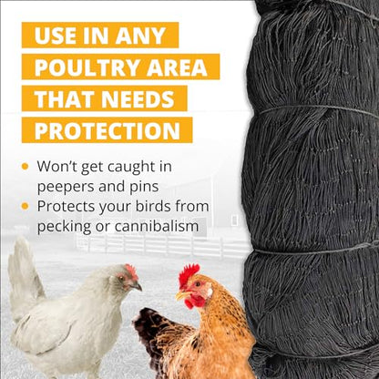 Stromberg's 1" Knotted Netting, Game Bird Netting, Heavy Duty, Chicken Coops, Gardening, UV-Resistant, 85 lb. Break Strength, 50'x100' - style: 1" Netting - 50' x 100'