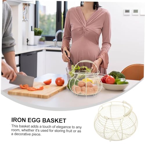 Fruit Holder Baskets Metal Wire Basket Storage Countertop Egg for Fresh Eggs