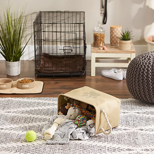 Bone Dry Pet Storage Collection Collapsible Bin, Small Rectangle, Taupe - color: Taupe, size: Small Rectangle