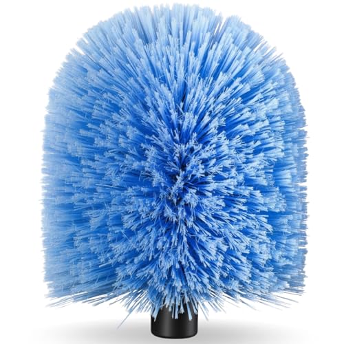 Screw on Webster Cobweb Duster Head for Pole,Spider Web Remover Brush, Cobweb Duster Head Attachment,Fits Standard 3/4 inch Threaded Poles(Big, Blue) - color: Blue