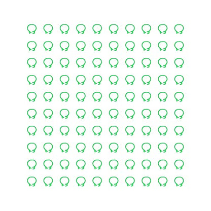 Omabeta 100PCS Reusable 8mm Pigeons Identification Leg Rings for Easy Dovecot Management and Marking, Lightweight Plastic Bands for Poultry Supplies (Green) - color: Green