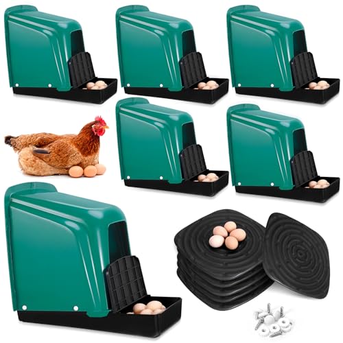 Nesting Boxes, 6 Packs Chicken Nesting Boxes with Nesting Pads, Roll Out Nesting Boxes for Chickens, Chicken Laying Boxes Chicken Coop Accessories