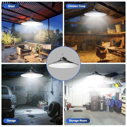 Otovoda Solar Shed Light Indoor Outdoor,2000LM Daytime Available Pendant Light with Pull String, 3 Lighting Modes, IP65 Waterproof, Dusk to Dawn Outdoor Light for Barn Home Chicken Coop Gazebo Garage