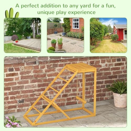 Durable Outdoor Chicken Swing Set with Natural Wood Perches and Adjustable Ladder for Enriched Poultry Activity and Behavioral Stimulation