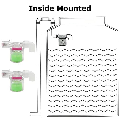 Transparency Water Float Valve, Water Level Control Water Tank Traditional Float Valve Upgrade (3/4“ SIDE) - size: 3/4“ SIDE