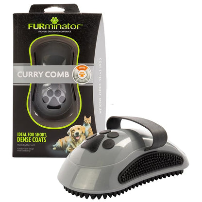 FURminator Curry Comb Grooming Brush for Short and Medium Coats