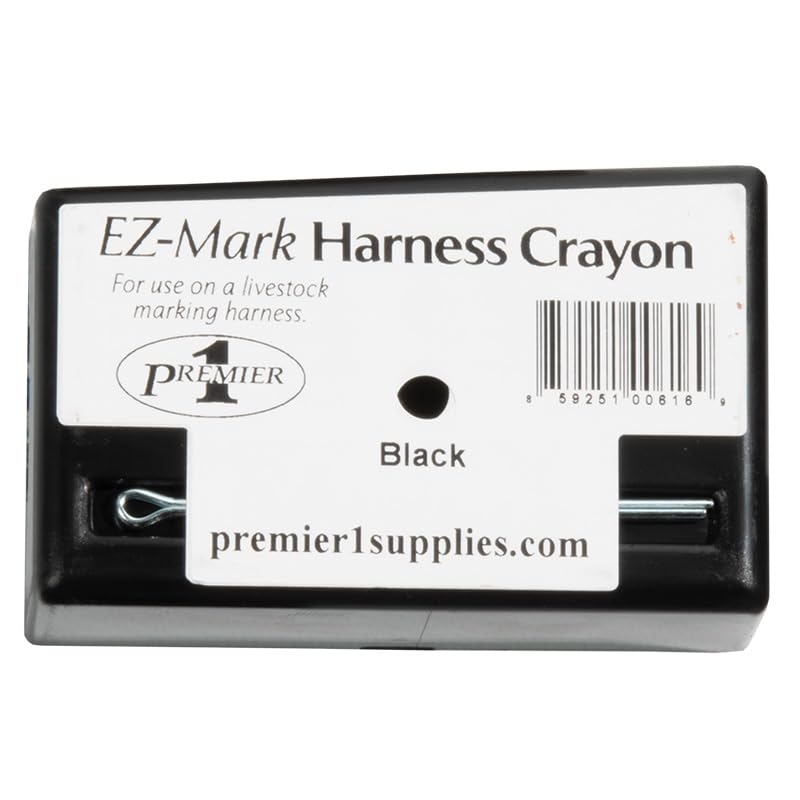 Premier 1 EZ-Mark Harness Crayons for Sheep & Goat Marking Harness (Black Crayon) - style: Black Crayon