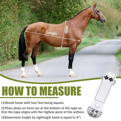 Copkim 6 Pcs Horse Measuring Tape 8.2 Feet Long for Height and Weight Multifunctional Horse Accessories for Accurate Waist Measurement and Weight Loss Tracking Portable PVC Measuring Stick