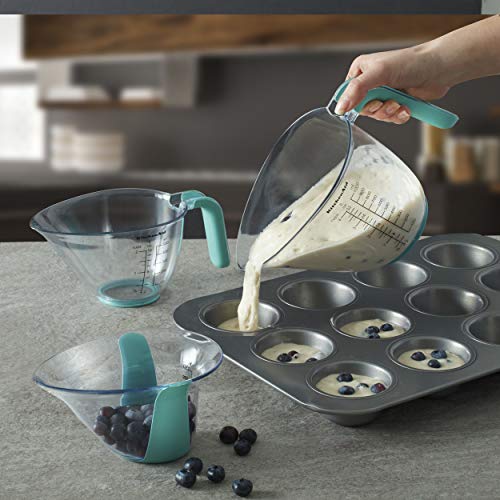 KitchenAid KO298OSAQA Gourmet Measuring Jugs, Set of 3, Aqua Sky - color: Aqua Sky, size: set of 3, style: Straight