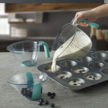 KitchenAid KO298OSAQA Gourmet Measuring Jugs, Set of 3, Aqua Sky - color: Aqua Sky, size: set of 3, style: Straight