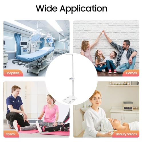 Professional Digital Physician Scale - Ultrasonic Medical Body Analyzer Scale, Standing Height and Weight Scales for Measuring Fat, BMI Muscle Calories and More, 440lb Capacity, 31.5-76.77 in