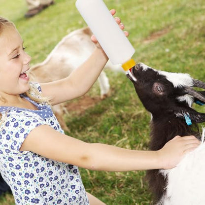 MERRYHAPY 2sets Goat Milk Bottle Livestock Feeding Bottles for Cows Sheep Goats Small Nipple for Daily Farm Use