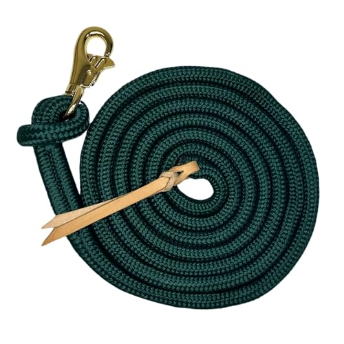 Kensington Ballistic Nylon Clinician Training Lead - 15" ft Training Lead - Tear-Resistant, with Metal Hardware to Keep Lead Fastened - Heavy Duty Braided Lead with Quick Swivel Snap - color: A - Hunter, size: 25'