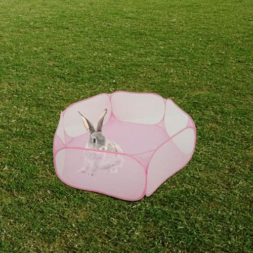 Portable Small Pet Playpen Foldable Play Tent with Carry Bag, Indoor Outdoor Exercise Fence for Guinea Pigs, Rats, Bearded Dragons, and Small Animals