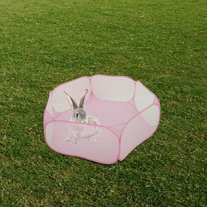 Portable Small Pet Playpen Foldable Play Tent with Carry Bag, Indoor Outdoor Exercise Fence for Guinea Pigs, Rats, Bearded Dragons, and Small Animals