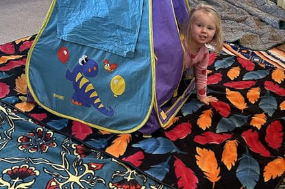 DOWN UNDER OUTDOORS Waterproof 350 GSM Fleece or Sherpa Stadium Blanket | Large Extra Thick, Windproof, Quilted, Machine Washable, Camping Picnic & Outdoor, Beach, Dog, secret pocket, 82 x 55 inches - color: Feathers