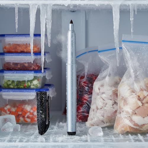 Cadie Permanent Freezer Marker Set of 3 – Waterproof Fast-Drying Black Ink Pens with Chisel Tip for Food Labeling, Fridge & Freezer Storage, Kitchen & Lab Use & General Organization. - style: 3 Pack